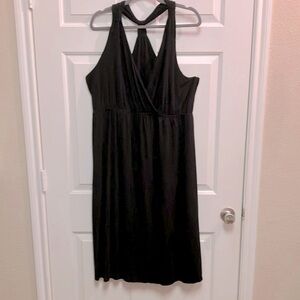Lane Bryant Black Halter Style Dress w/Elasticized Empire Waist Size 14/16